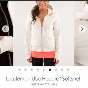 Lululemon Uba Hoodie soft shell jacket * Polar Cream